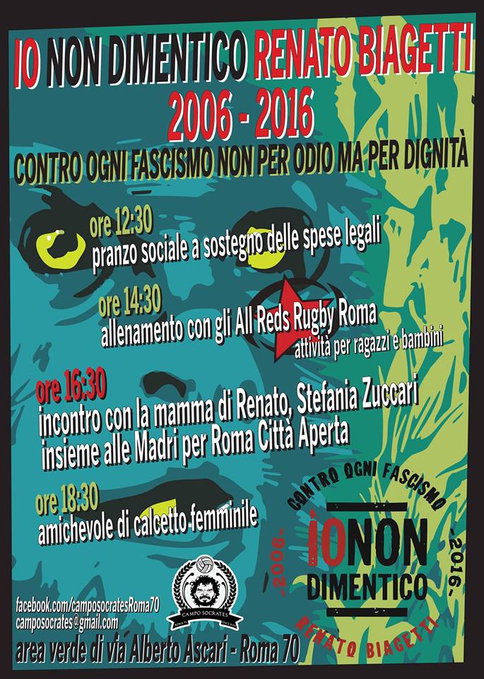 30 Aprile // IoNonDimentico – Campo Socrates