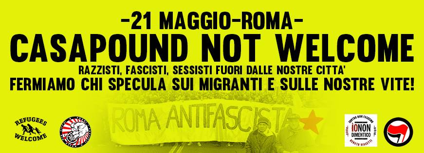 13 MAG // ASSEMBLEA PUBBLICA – CASAPOUND NOT WELCOME
